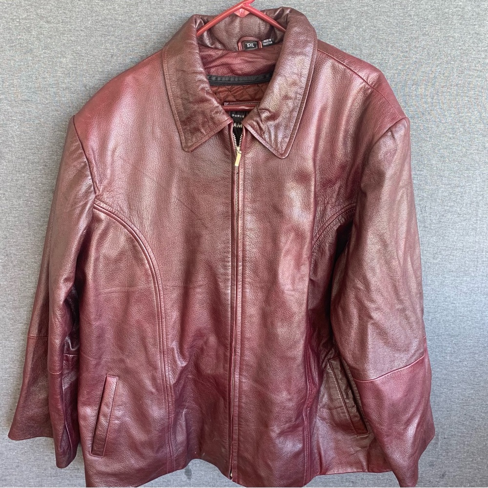 🆕 American Born Leather Jacket With Liner Burgundy Men’s Size XL